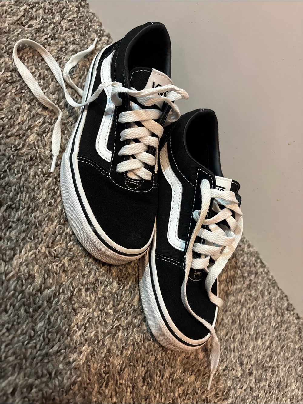 Classic Black and White Skate Sneaker - Kids
